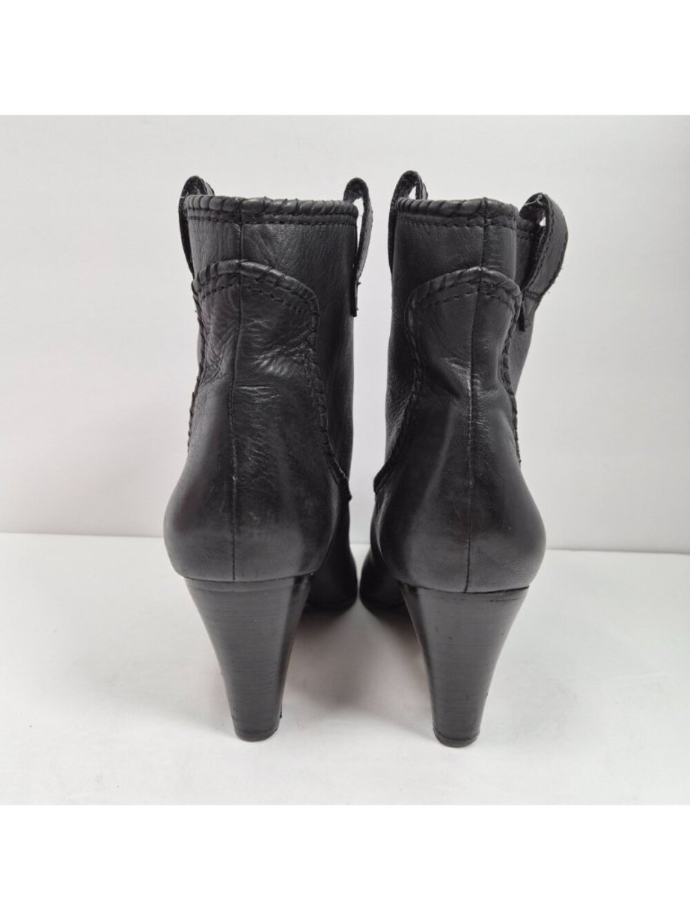 Karl Lagerfeld Provence Women's Black Leather Heeled Ankle Boots US Size 9M - Picture 4 of 11